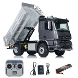 KABO 5701 Plastic Metal 1/14 Dump Truck 4x4 with Screw Drive Lifting Bed including 3-in-1 Mainboard with Lights Sound ESC and 2.4G Radio Battery Charger
