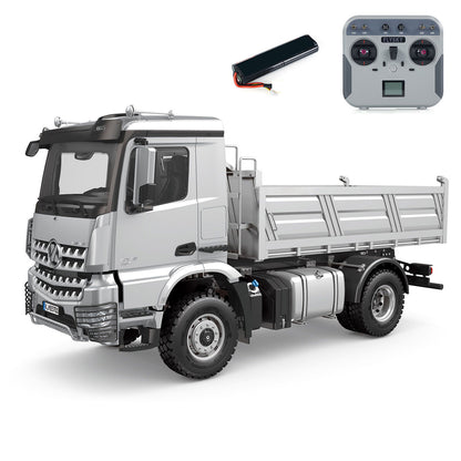KABO 5701 Plastic Metal 1/14 Dump Truck with 2-Speed Transmission and Lead Screw Dump System featuring Integrated Sound Light Module and Remote Controller Battery Included