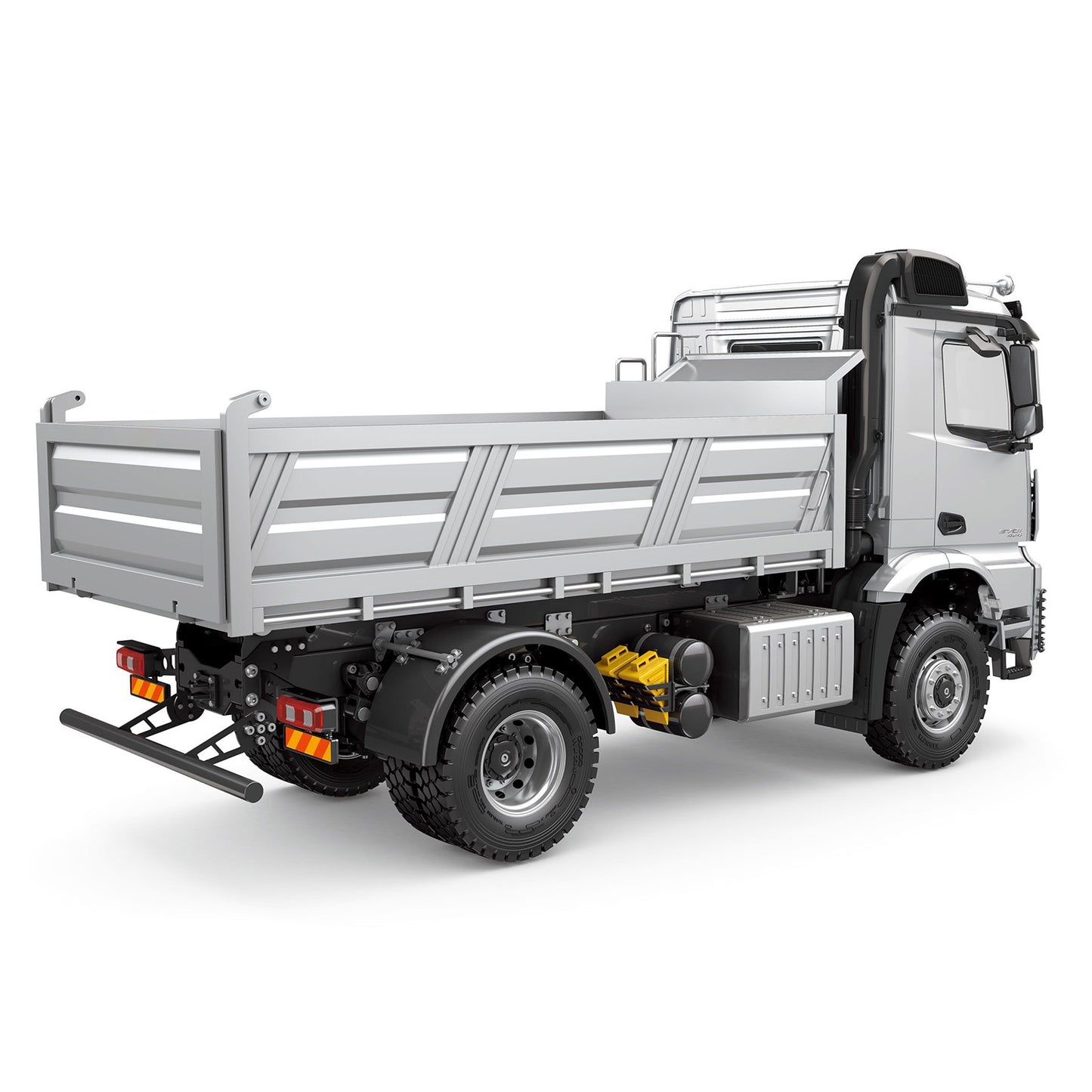 KABO 5701 Plastic Metal 1/14 4x4 Dump Truck with Screw Lifting Mechanism and 2-Speed Gearbox including ESC Sound Light All-in-One Board and Charger