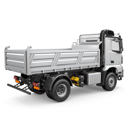 KABO 5701 Plastic Metal 1/14 4x4 Dump Truck with Screw Lifting Mechanism and 2-Speed Gearbox including ESC Sound Light All-in-One Board and Charger