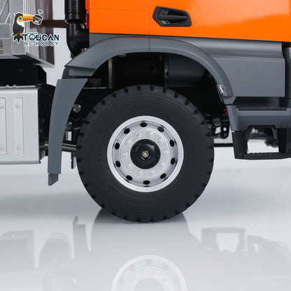 KABO 5701 Plastic Metal 1/14 4x4 Dump Truck with Screw Lifting Mechanism and 2-Speed Gearbox including ESC Sound Light All-in-One Board and Charger