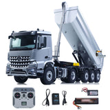 KABO 5801 Metal Plastic 1/14 Tractor Truck 4x4 with 3-Axle Screw Drive Dump Trailer including Lights Sound Radio Battery Charger without Diff Lock