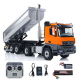 KABO 5801 Metal Plastic 1/14 Tractor Truck with Electric Lifting Dump Trailer and 2-Speed Transmission featuring Sound Light System and 2.4G Radio Battery Included