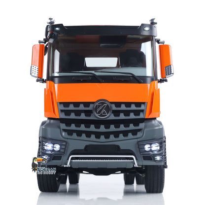 KABO 5801 Metal Plastic 1/14 Tractor Truck with Electric Lifting Dump Trailer and 2-Speed Transmission featuring Sound Light System and 2.4G Radio Battery Included