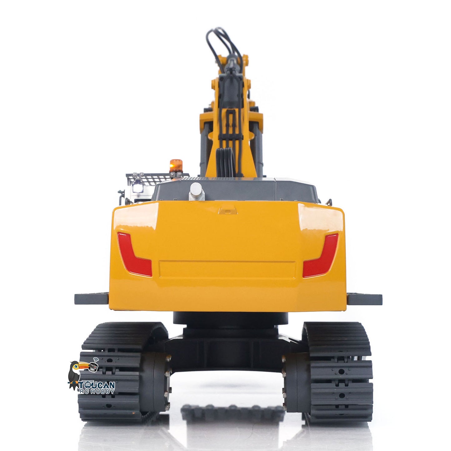 KABO 5901 Metal Plastic 1/18 Excavator Electronic Screw Drive with Electric Hammer Ripper and Electric Claw including Lights Sound Radio Battery Charging Cable