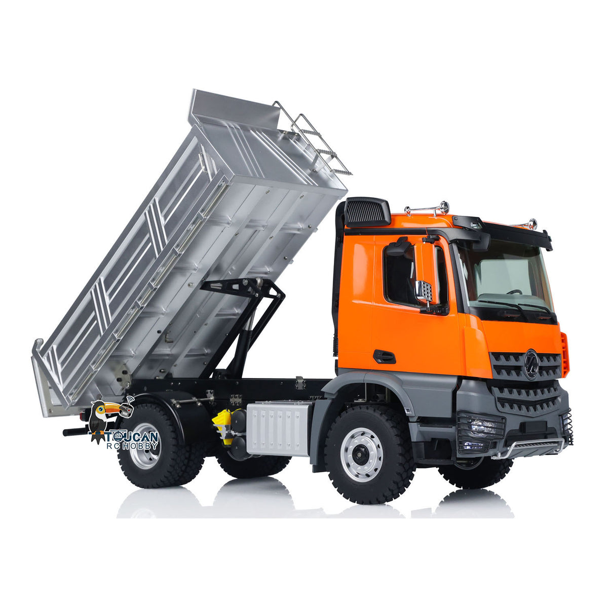 1/14 Kabolite 5701 RC Dump Truck Two-Speed Gearbox And Motor Top View