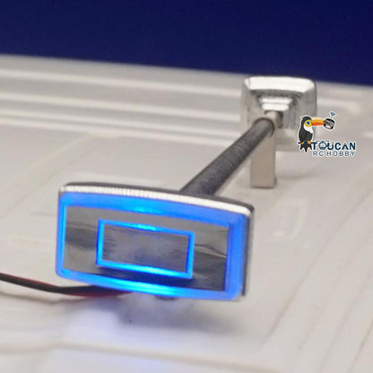 1 Paar Metallhörner mit LED-Licht für 1/14 RC Traktor LKW Fernbedienung Baufahrzeug DIY Ersatzteile Lackierte Autoschale