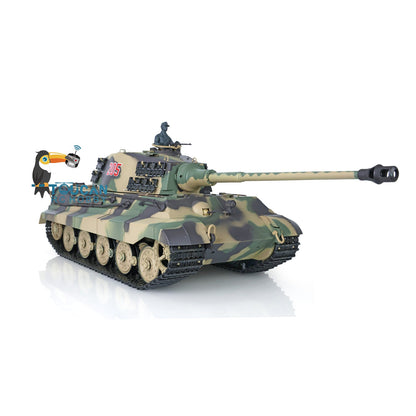 Henglong 1/16 TK7.0 Plastic German King Tiger RTR RC Tank 3888A with 360 Degrees Turret Barrel Recoil Infrared Combat BB Metal Barrel Steel Gearbox