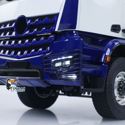 MD 6X6 Dumper Metal 1/14 Hydraulic Dump Truck with 2-Speed Gearbox and HotRC 10CH Radio including Lights Sound Battery Charger without Locking Differential
