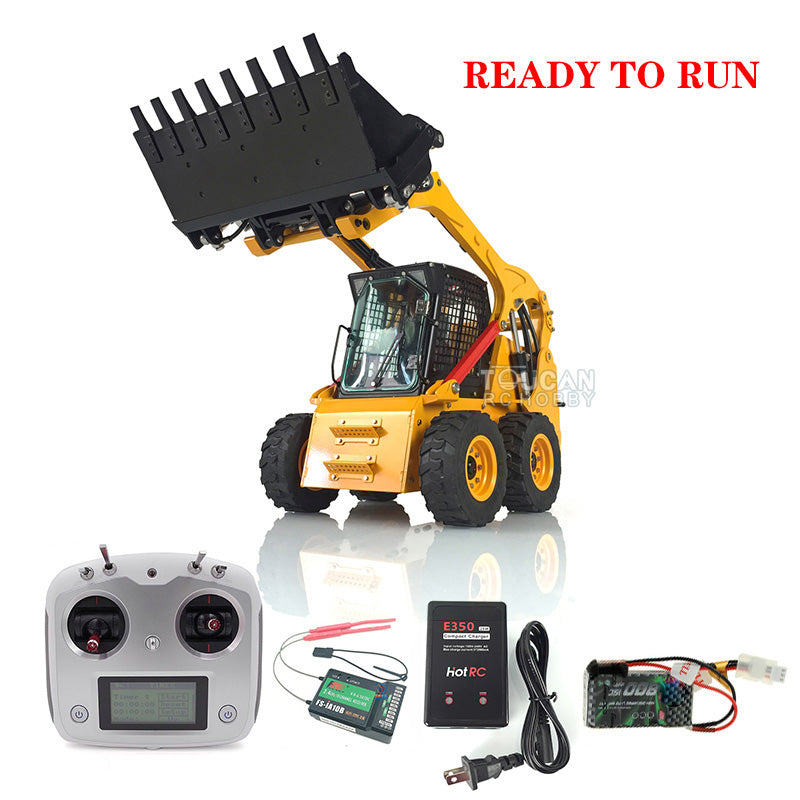 LESU 1/14 Metal RC Wheeled Loader Aoue LT5H Skid-Steer Hydraulic Engineering Truck