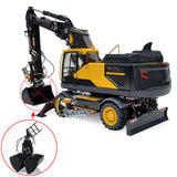 MTM EC380 Metal 1/14 Excavator Hydraulic Wheeled with 3-Piece Boom and 8CH Directional Valve plus Blue Hydraulic Clamp and Ripper Sound Module Charger No Lights
