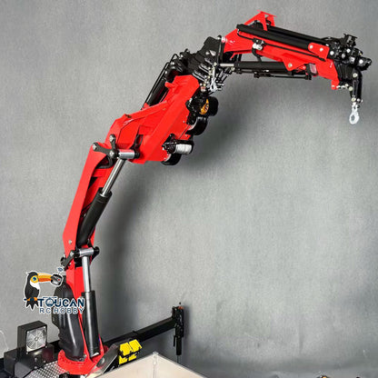 TOUCAN RC HOBBY 1/14 Metal RC Hydraulic Crane Truck 8X8 Remote Control Lorry Extension Jib Electric Winch Removable Cargo Bed 3 Speed Diff Lock