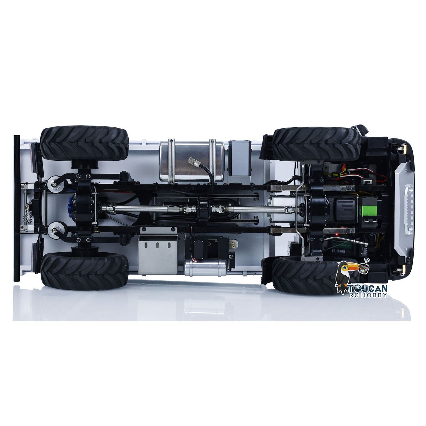 1/14 RC 4x4 Hydraulic Dump Truck MD-4x4 dump bed fully raised by hydraulic system