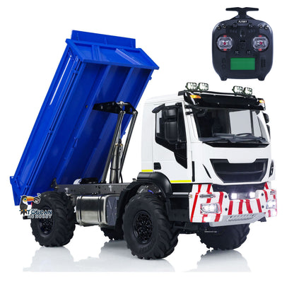 1/14 RC 4x4 Hydraulic Dump Truck MD-4x4 rear view white dump body and taillights