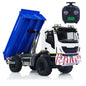 1/14 RC 4x4 Hydraulic Dump Truck MD-4x4 rear view white dump body and taillights
