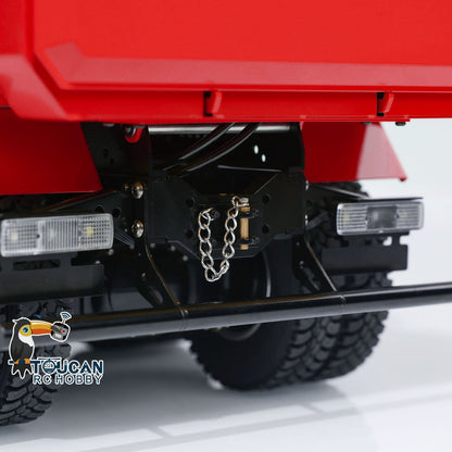1/14 8x4 Hydraulic RC Dump Truck Rear Taillights and Mud Flap Detail