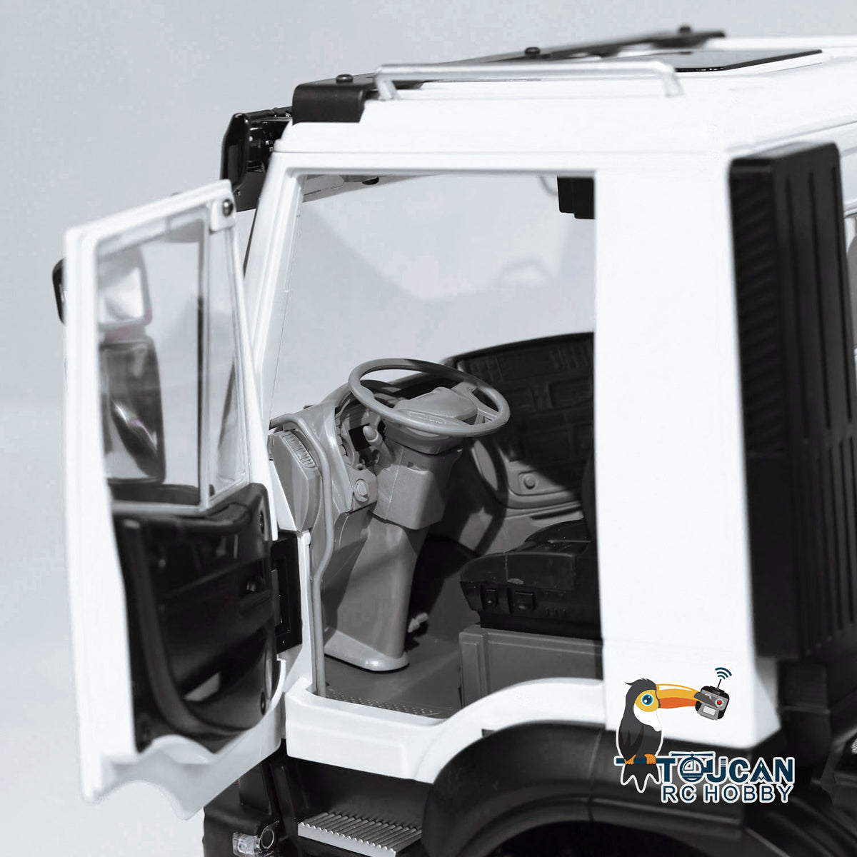 1/14 8x4 Hydraulic RC Dump Truck Dump Hinge and Chassis Frame Close-Up 