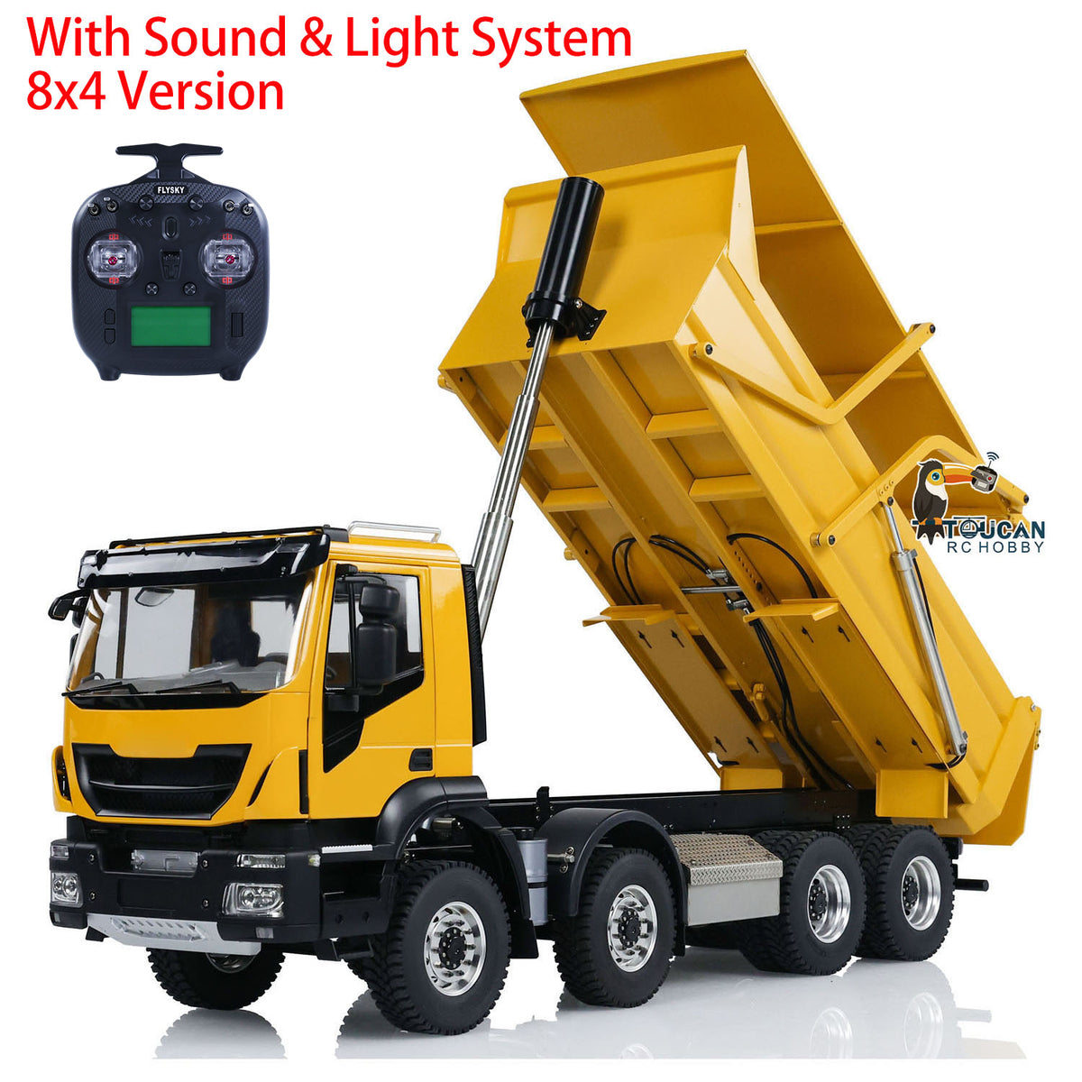 1/14 8x4 Hydraulic RC Dump Truck Tipping Dump Body Hydraulic Cylinder Lifting