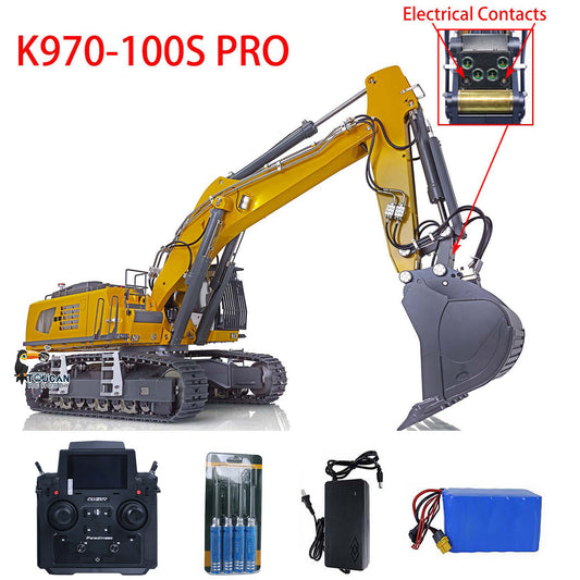 1/14 RC Hydraulic Alloy Excavator K970 100S PRO Flysky PL18EV Lite Ready to Run