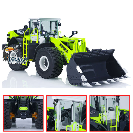 1/14 RC Hydraulic Wheel Loader Metal Assembled Model Orange with Bucket Lifted