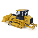 Three-quarter front view of 1:14 metal track hydraulic loader JDM-188 CAT963D, showing hydraulic cylinders