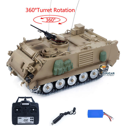 1/16 RC APC TD-M2412 front view with integrated LED lights and plastic top shell