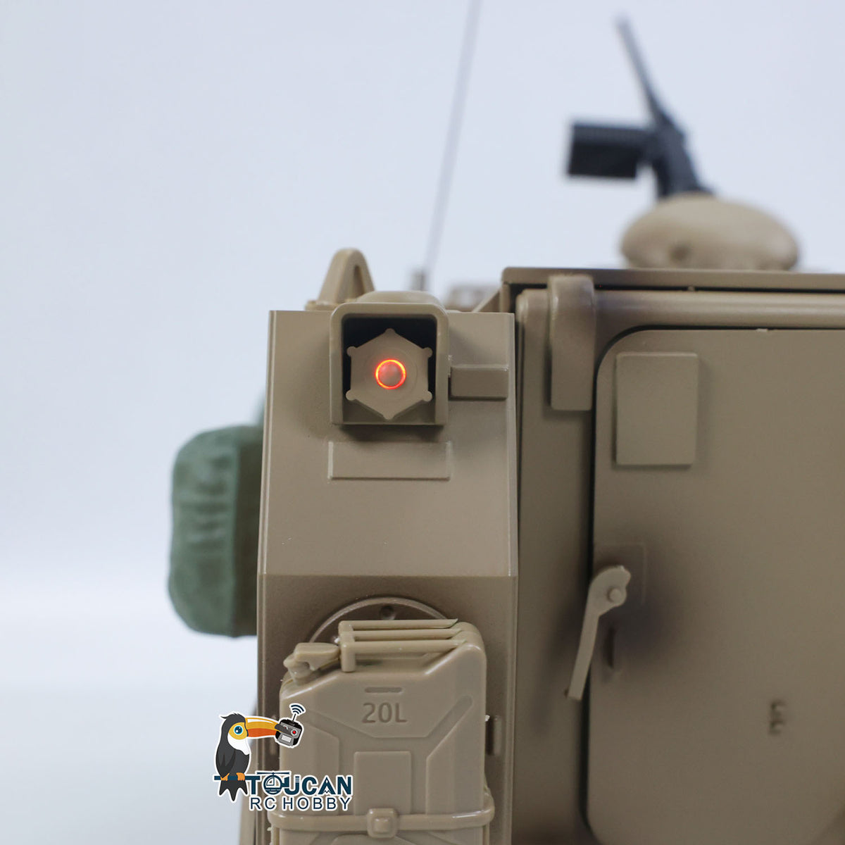 1/16 RC APC TD-M2412 top down view with 360-degree rotating machine gun turret