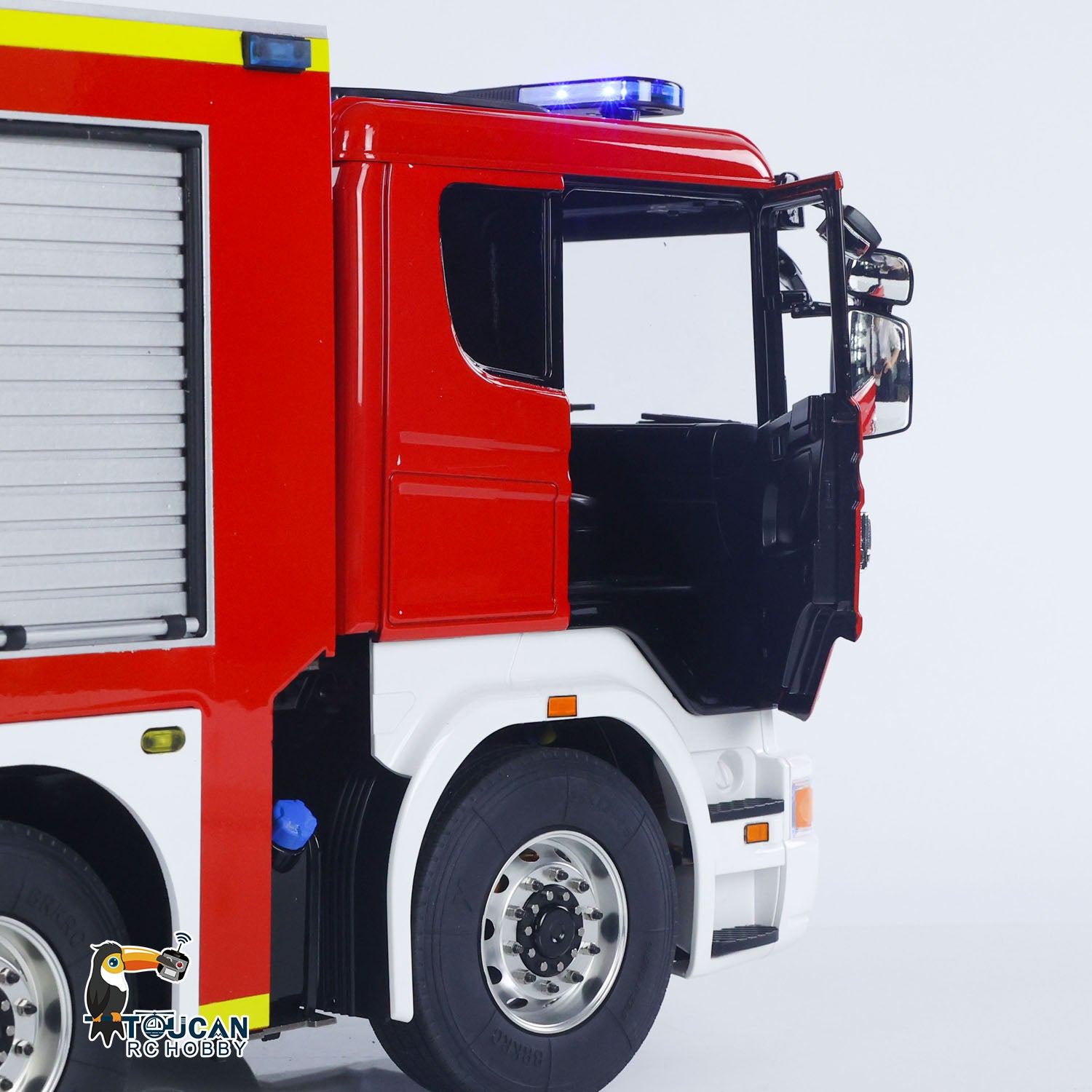 1/14 RC 8x4 High Pressure Fire Truck Metal Chassis Servo Installed Sound System PS0012 Red White