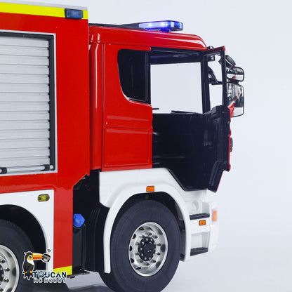 1/14 RC 8x4 High Pressure Fire Truck Metal Chassis Servo Installed Sound System PS0012 Red White