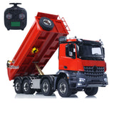 1/14 RC 8x8 Dump Truck BN-88 Red Front View  