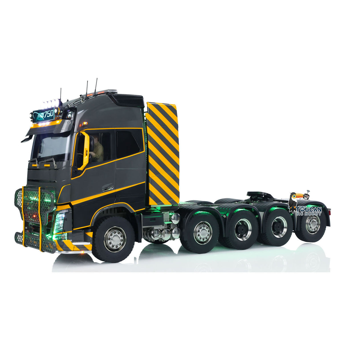 Full Metal 10x10 Chassis with 45 Steel Gear Portal Axles Locking Differentials 1/14 RC Truck