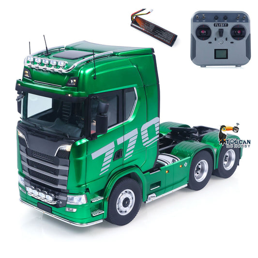 1/14 KABOLITE 6x6 RC Tractor Truck KABO-K770S Green Painted Assembled
