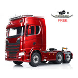 1/14 RC Tractor Truck 6x6 White Side View