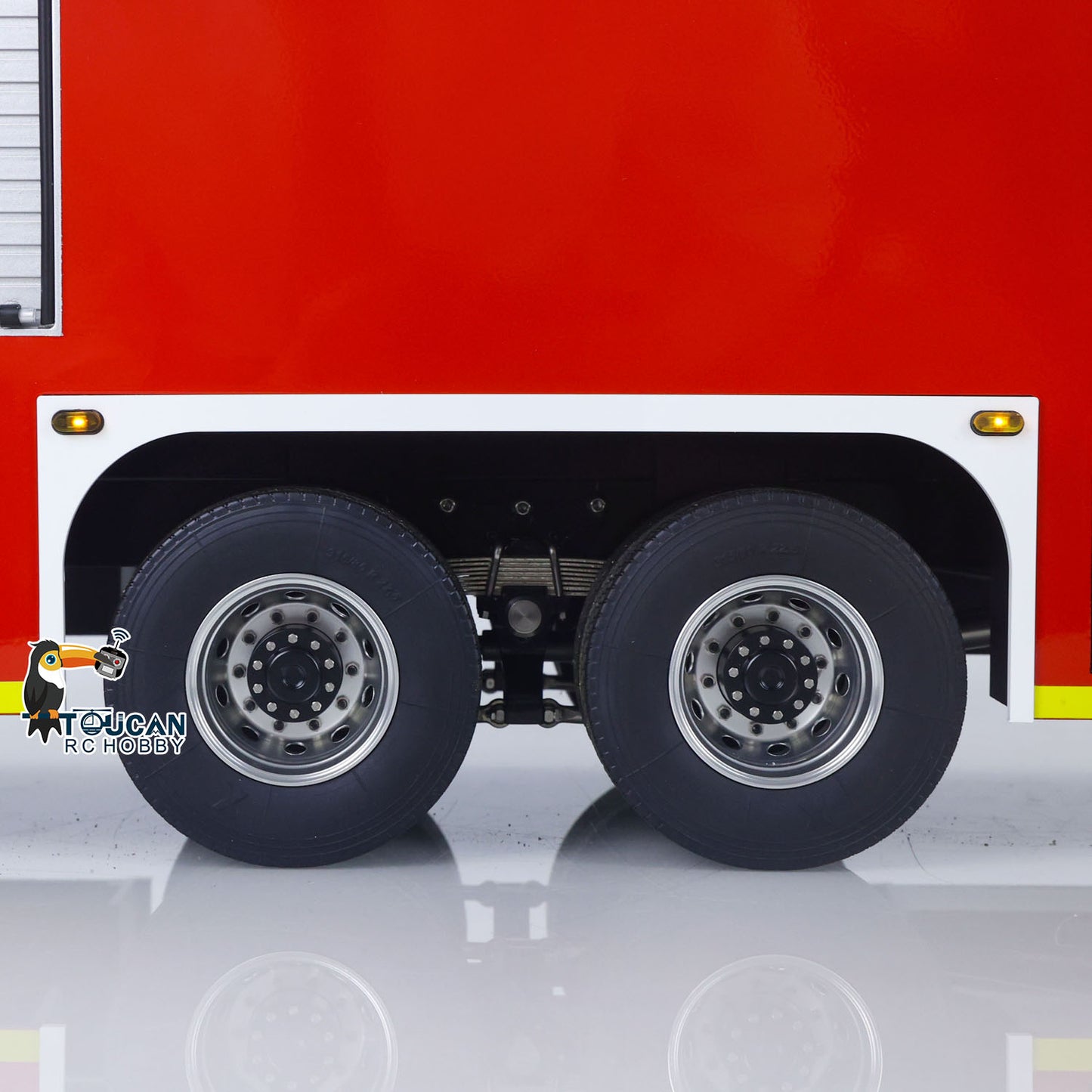 1/14 RC Water Cannon Fire Truck 8x4 Axle Lock Metal Chassis Assembled Model PS12 German Body