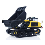 RC dump truck T14R Black Panther rear view with tail gate open