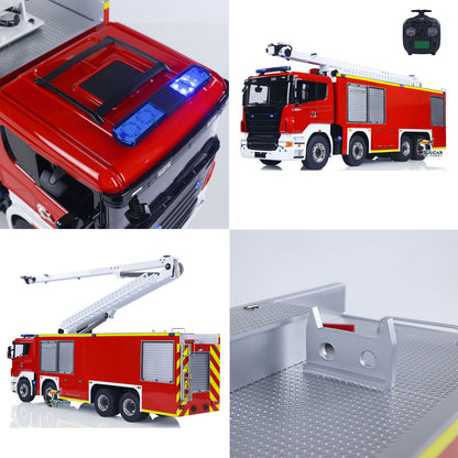 1/14 RC Ready to Run Fire Truck 8x4 Metal Chassis Snozzle Water Cannon PS0012 Motor and ESC 