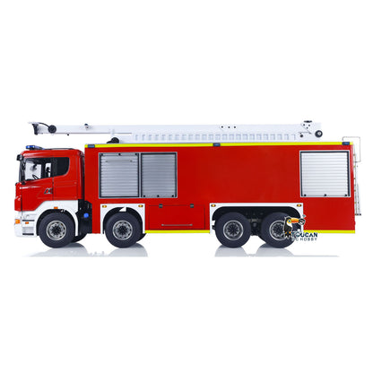 1/14 RC Water Sprayer Fire Truck Metal Chassis 8x4 Axle with Diff Lock PS12 German Version 