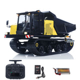 1/14 RC hydraulic dump truck T14R Black Panther metal body front view