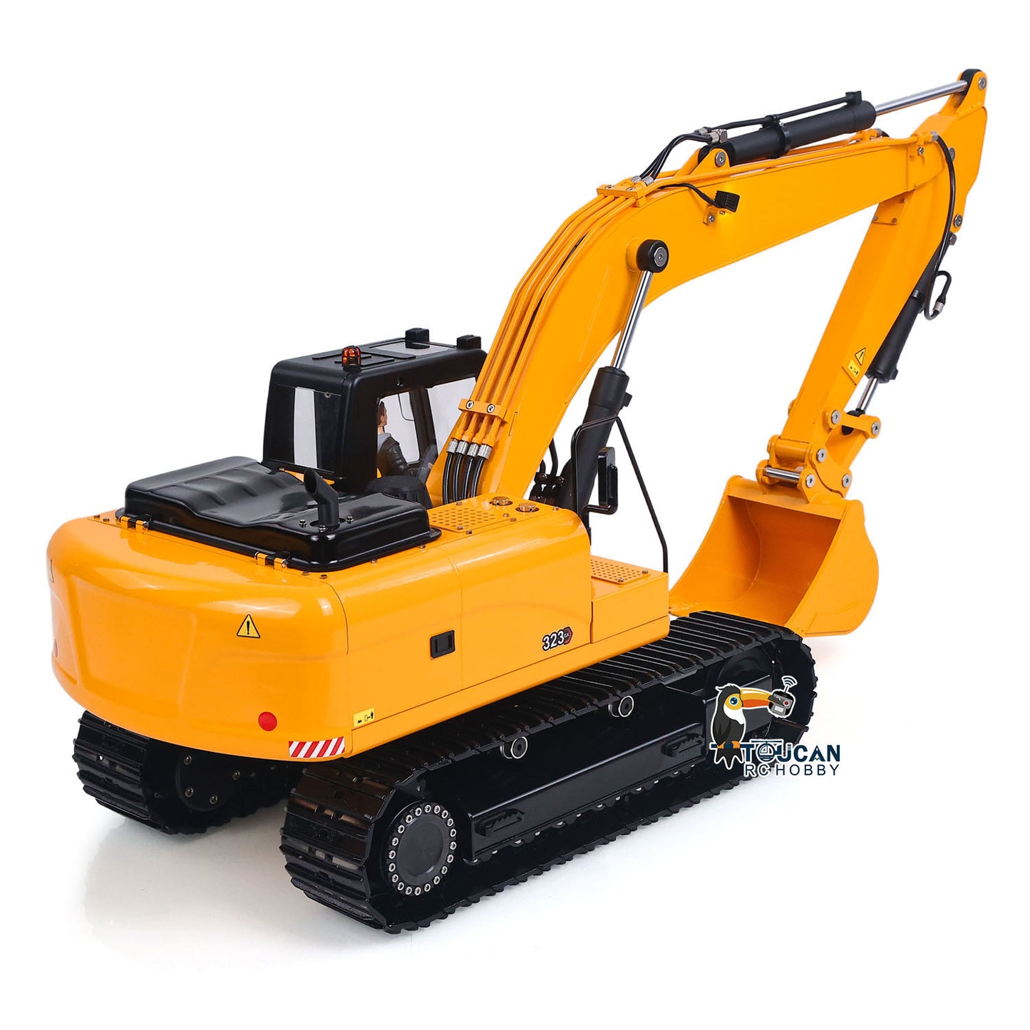  1/12 RC Hydraulic Excavator 323GX Top View of Cab and Boom