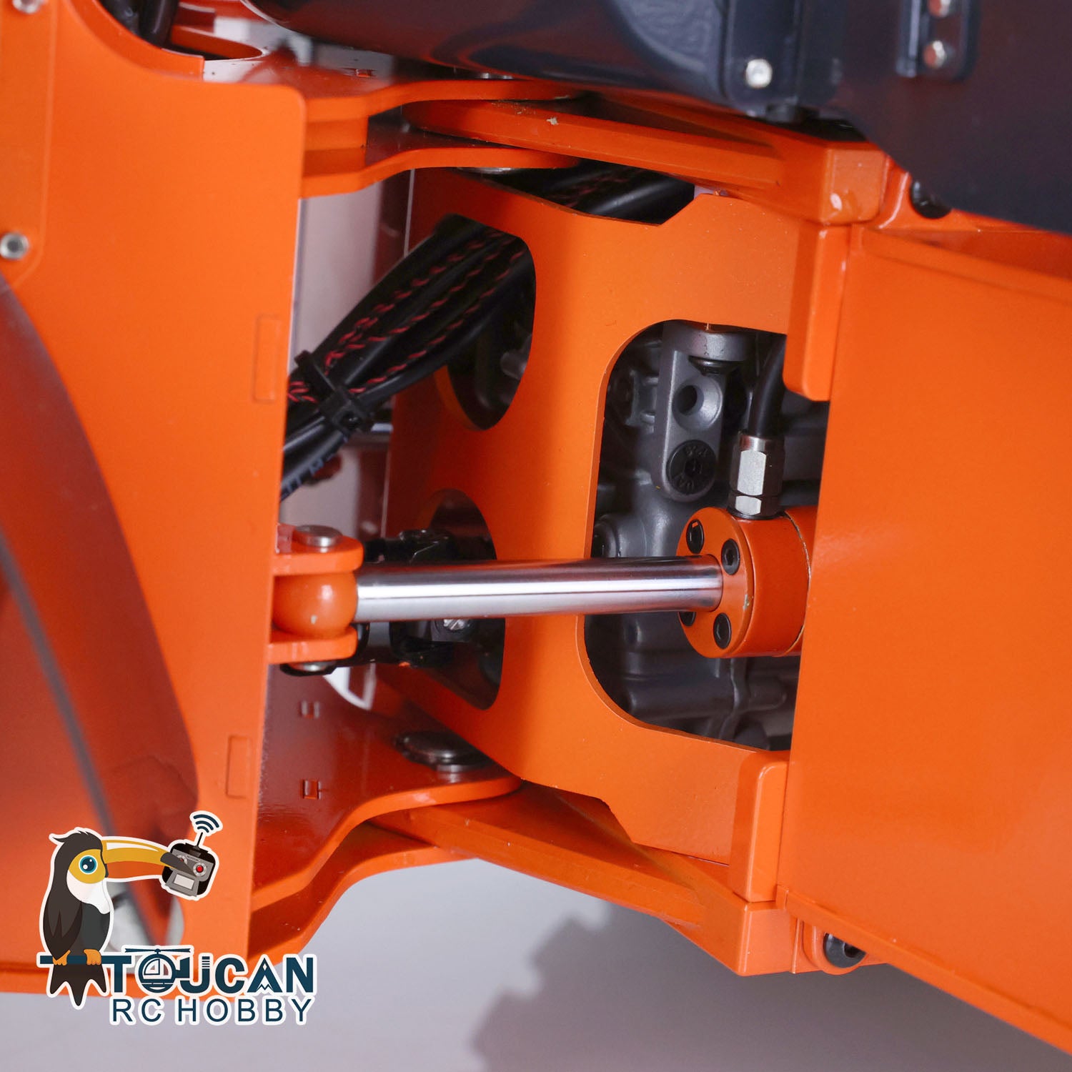 1/14 RC Metal Wheel Loader Orange Powder Coated Steel Bucket 