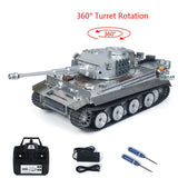 1/8 scale Henglong metal rc tank front view unpainted assembled