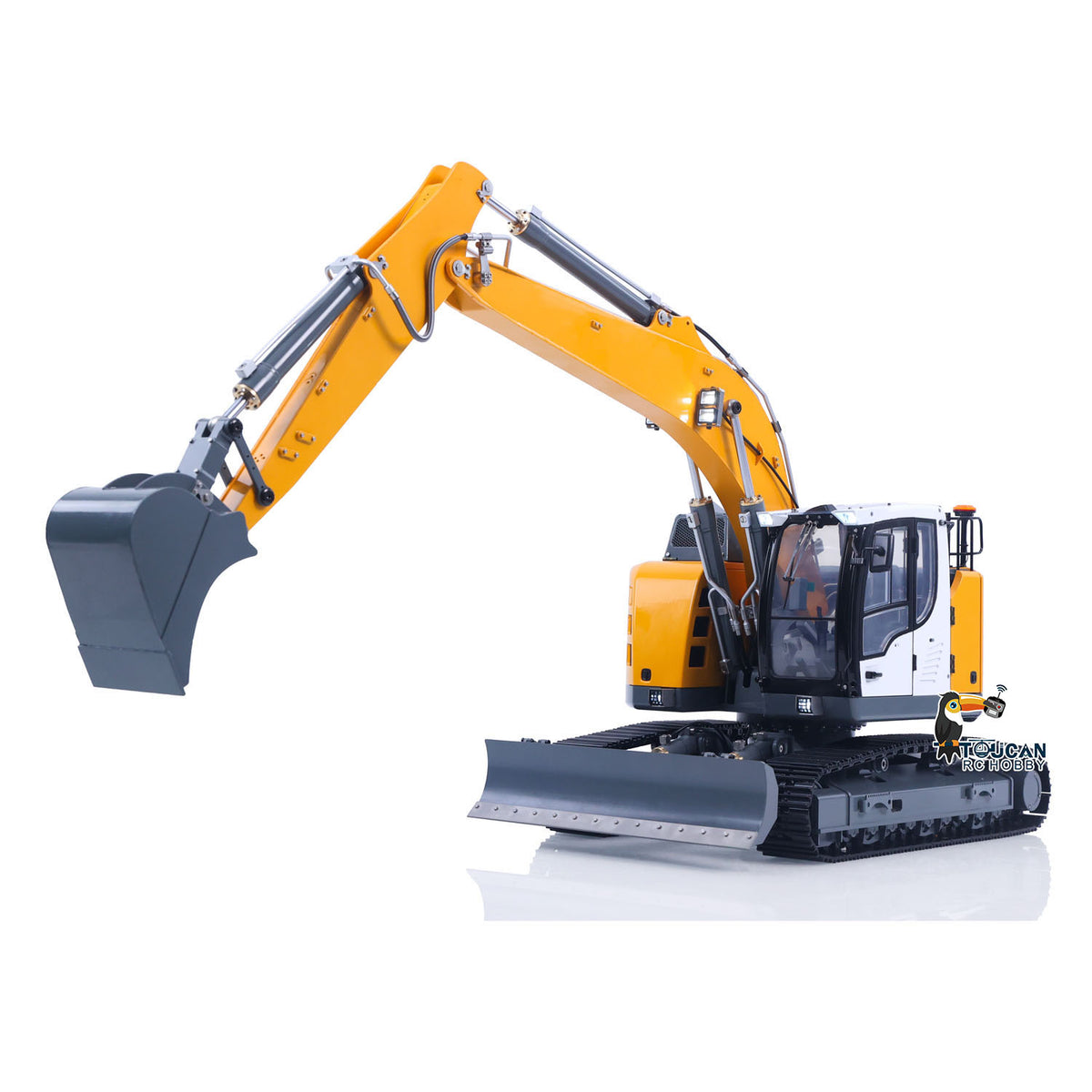 1/14 RC Digger Openable Cab Electronic Display Two Pressure Gauges Real Time Monitoring