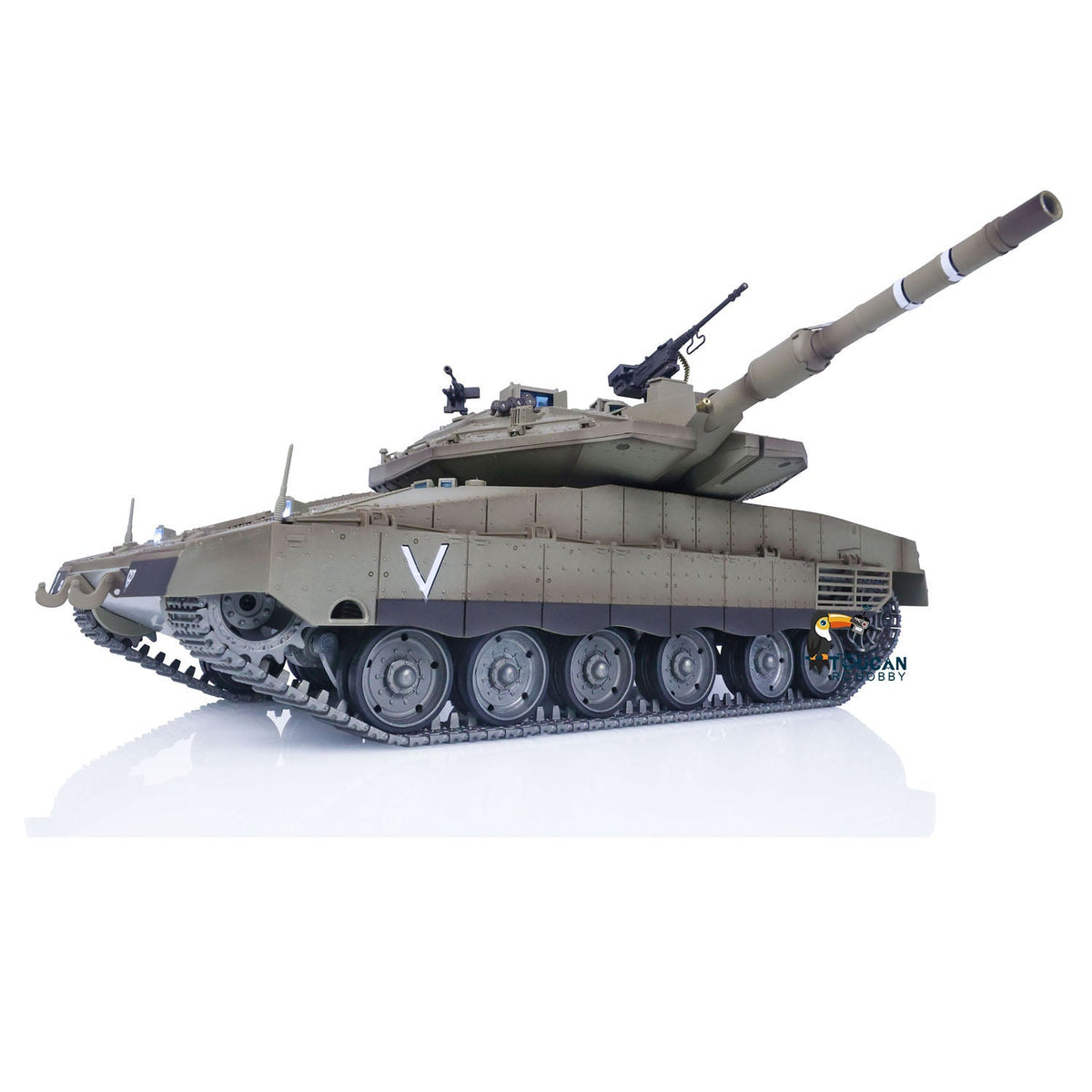 Henglong 1/16 TK7.1 IDF Merkava MK IV 3958 RTR RC Tank with 360 Degrees Turret IR Metal Chassis Tracks Sprockets Idlers road Wheels Steel Gearbox