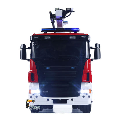 1/14 RC Multi Axle Fire Rescue Truck Metal Chassis 8x4 High Pressure Pump PS12 With FlySky ST8 