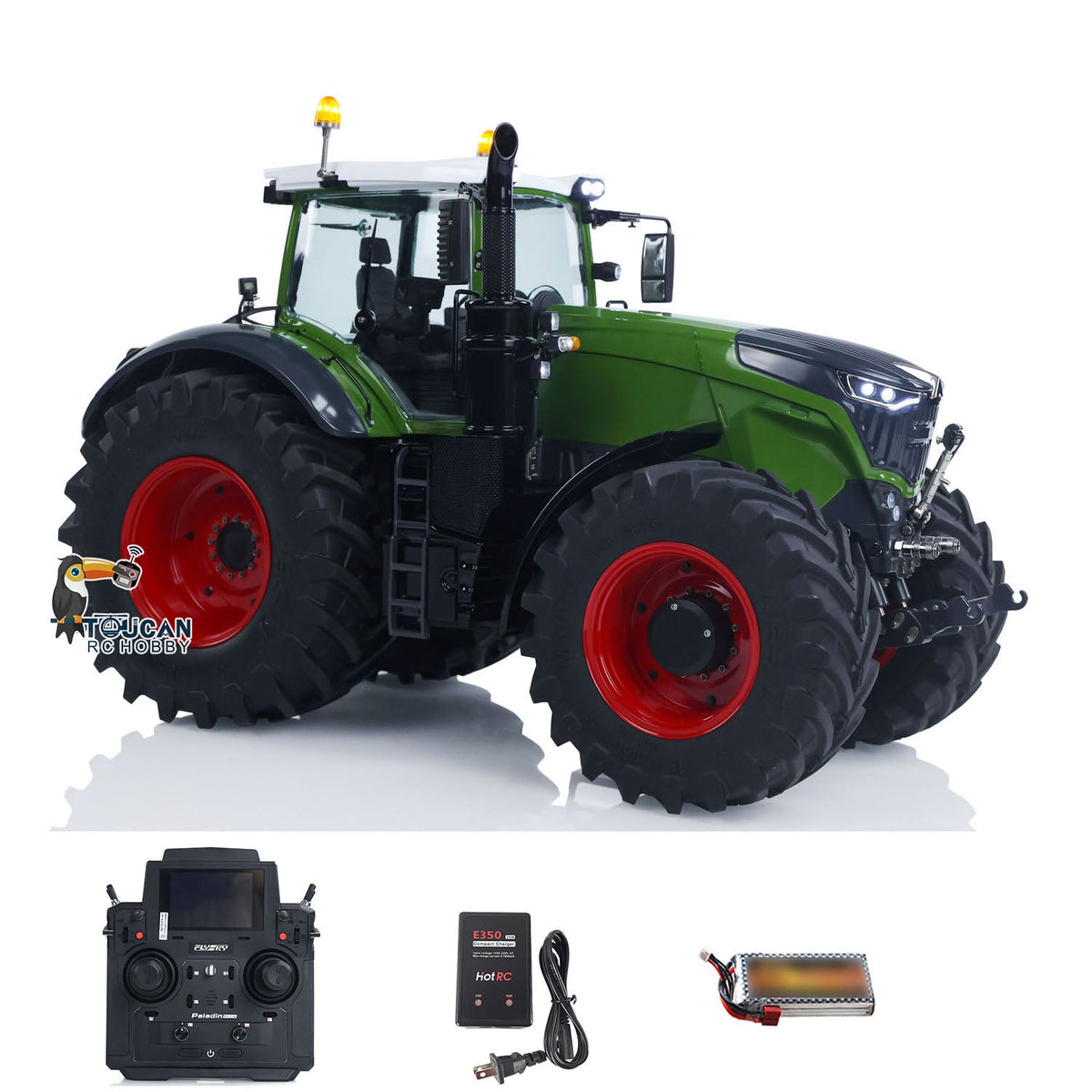 LESU Metal 4x4 1/14 RC Tractor Truck AOUE 1050 K500 Seedbed Pre-sowing Soil Preparation Planter Plough Hydraulic Agricultural Vehicles