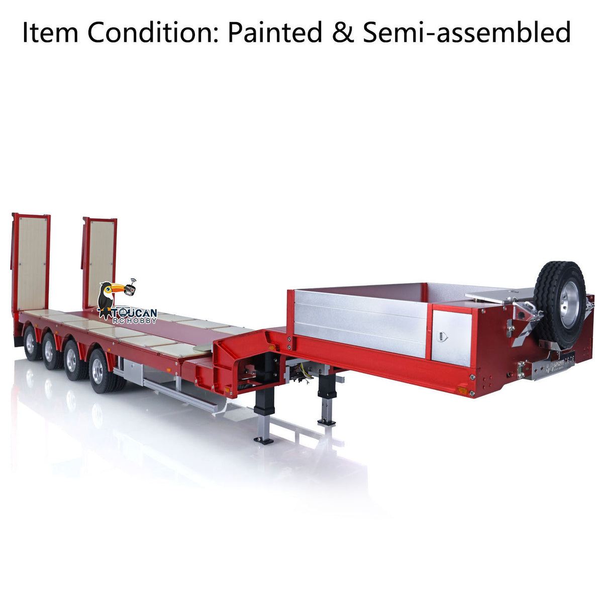 1/14 RC Tilt Trailer Degree 997-V2 Blue 2-Axle Steering Control Painted