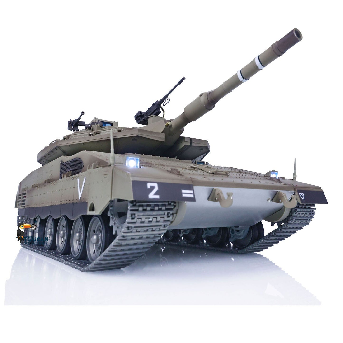 Henglong 1/16 TK7.1 IDF Merkava MK IV 3958 RTR RC Tank with 360 Degrees Turret IR Metal Chassis Tracks Sprockets Idlers road Wheels Steel Gearbox