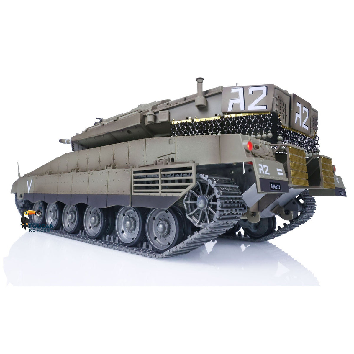 Henglong 1/16 TK7.1 IDF Merkava MK IV 3958 RTR RC Tank with 360 Degrees Turret IR Metal Chassis Tracks Sprockets Idlers road Wheels Steel Gearbox