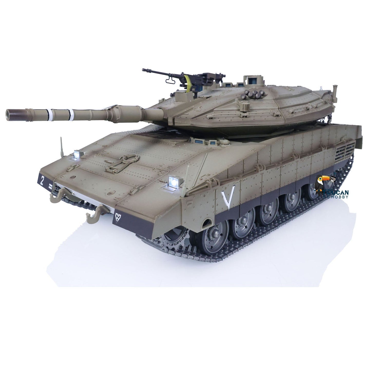 Henglong 1/16 TK7.1 IDF Merkava MK IV 3958 RTR RC Tank with 360 Degrees Turret IR Metal Chassis Tracks Sprockets Idlers road Wheels Steel Gearbox