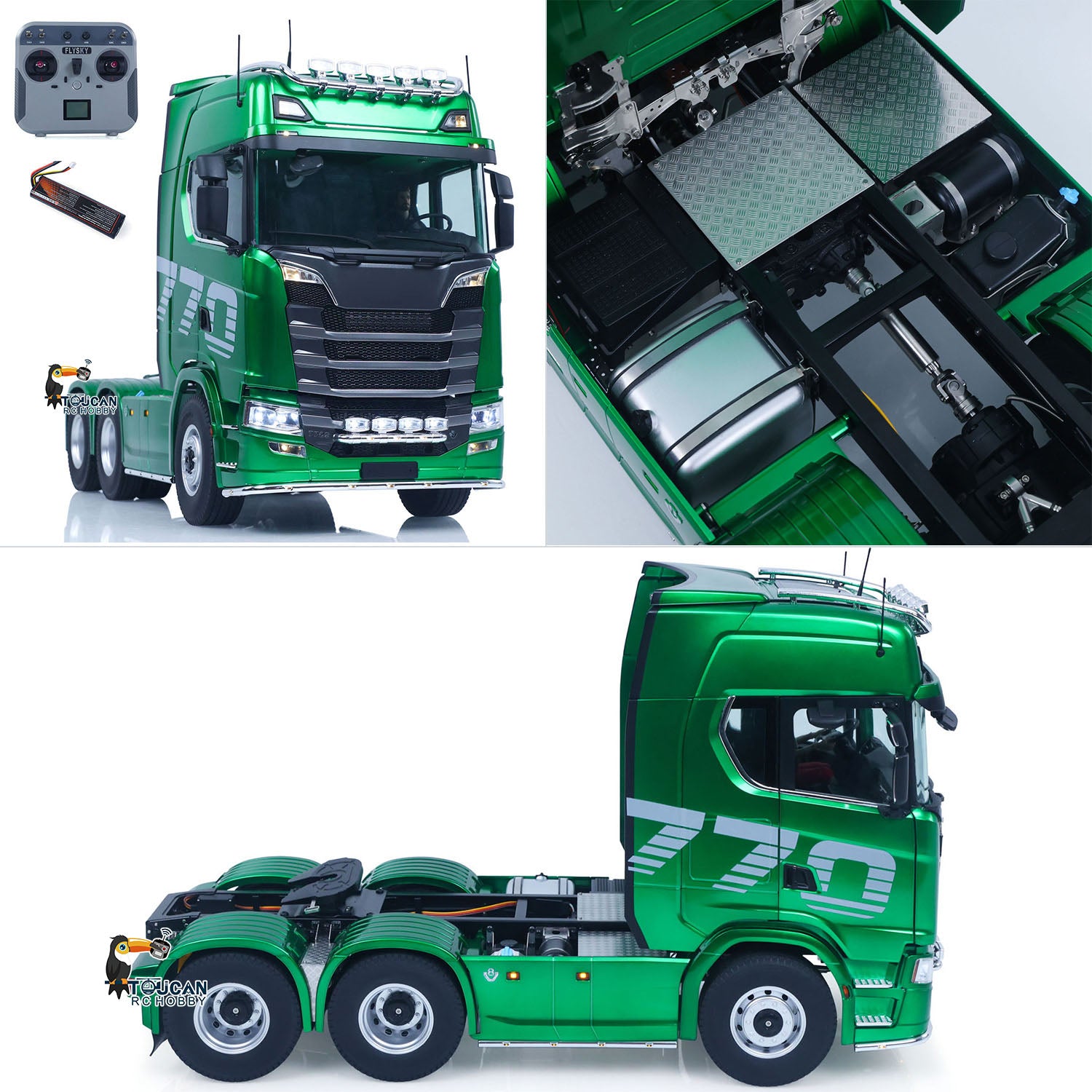 KABOLITE 1/14 6x6 Off-Road Tractor Chassis with 2-Speed Transmission
